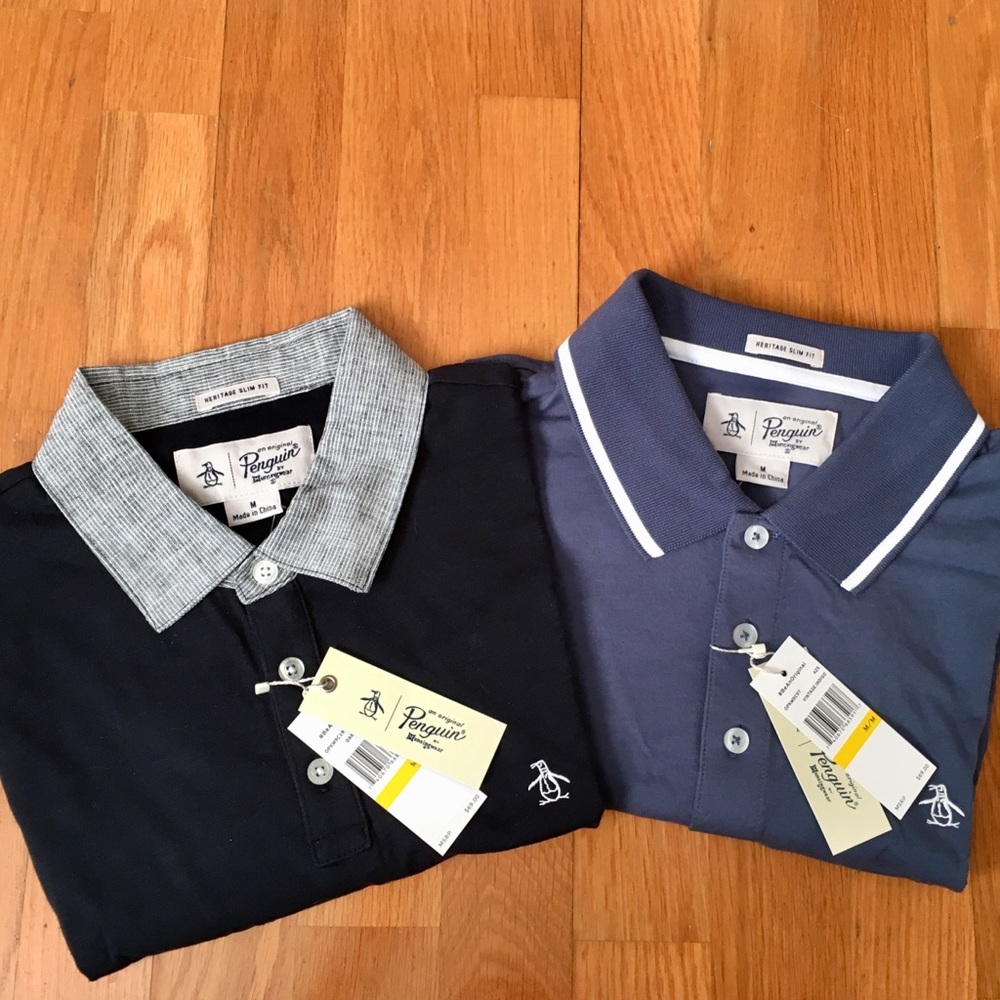 Original Penguin Heritage Slim Fit Polo x 2